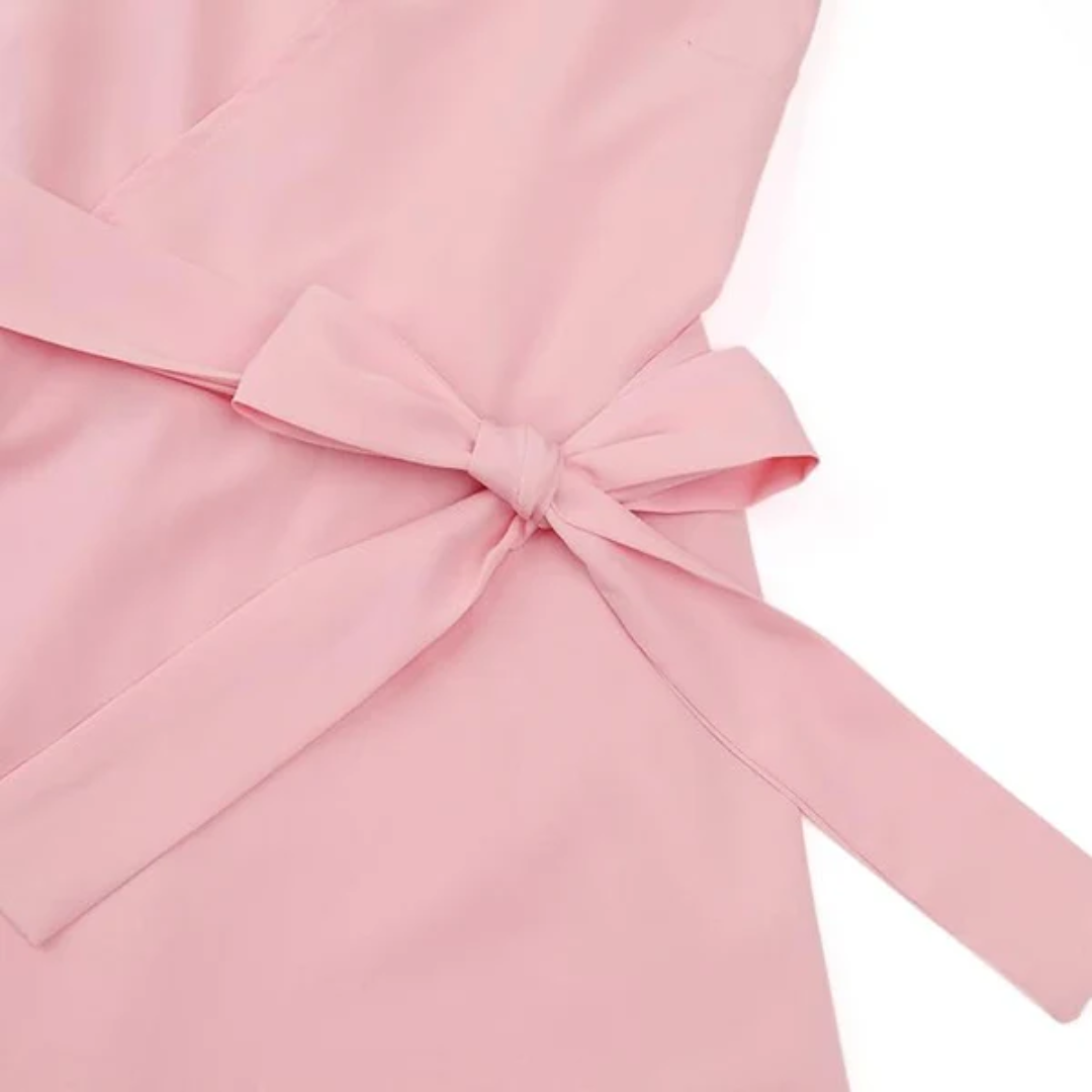 Women Feminine Tie Waist Maxi Dress Artisio