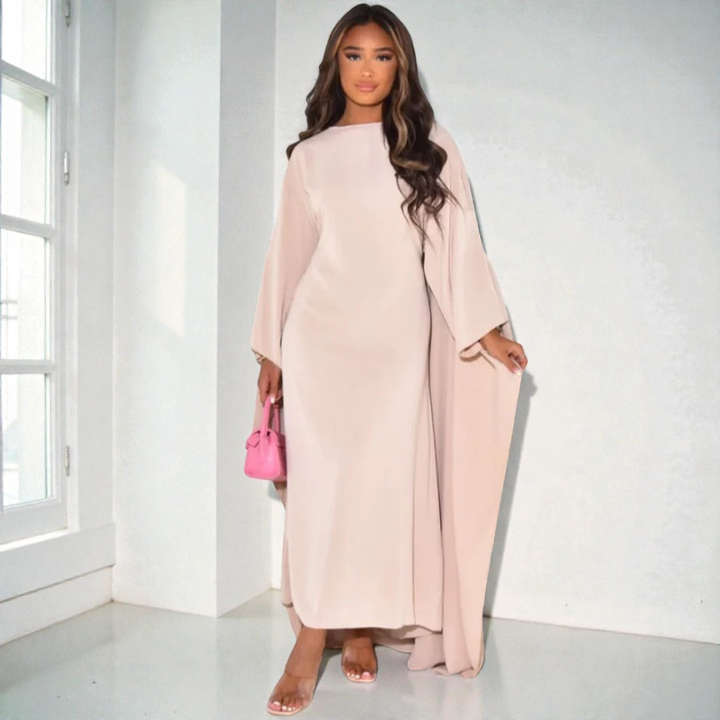 Women Modest Cape Maxi Dress Artisio
