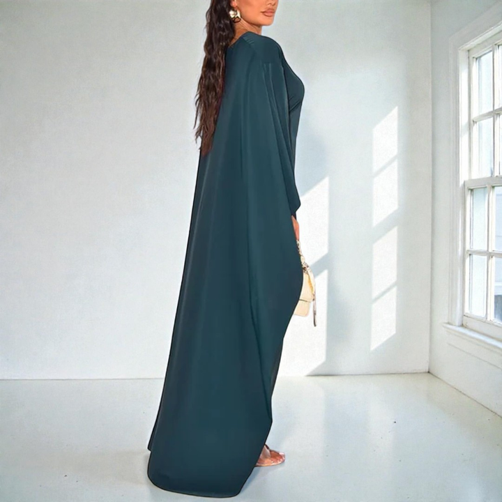Women Modest Cape Maxi Dress Artisio