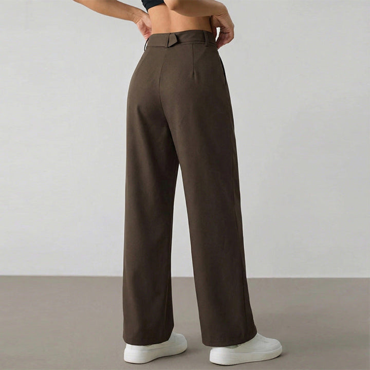 Women Belted Wide Leg Pants Artisio