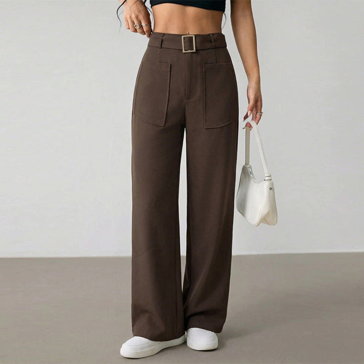 Women Belted Wide Leg Pants Artisio