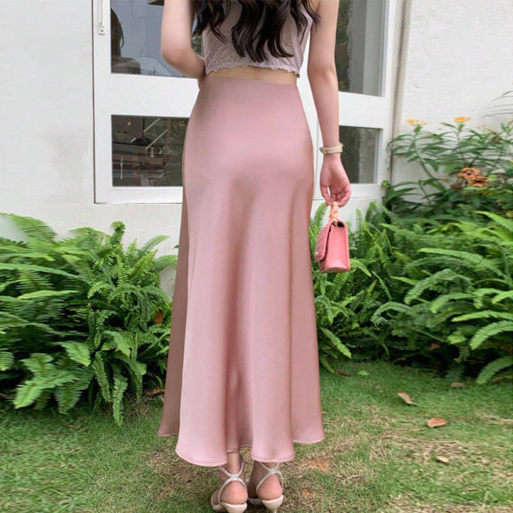 Women Blush Silk Skirt Artisio