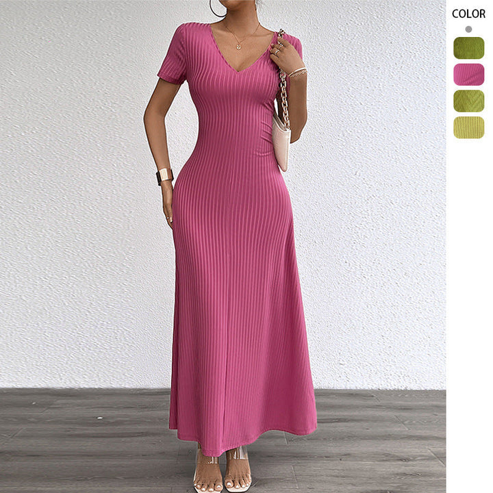 Women Chic Basic Ribbed Dress Artisio