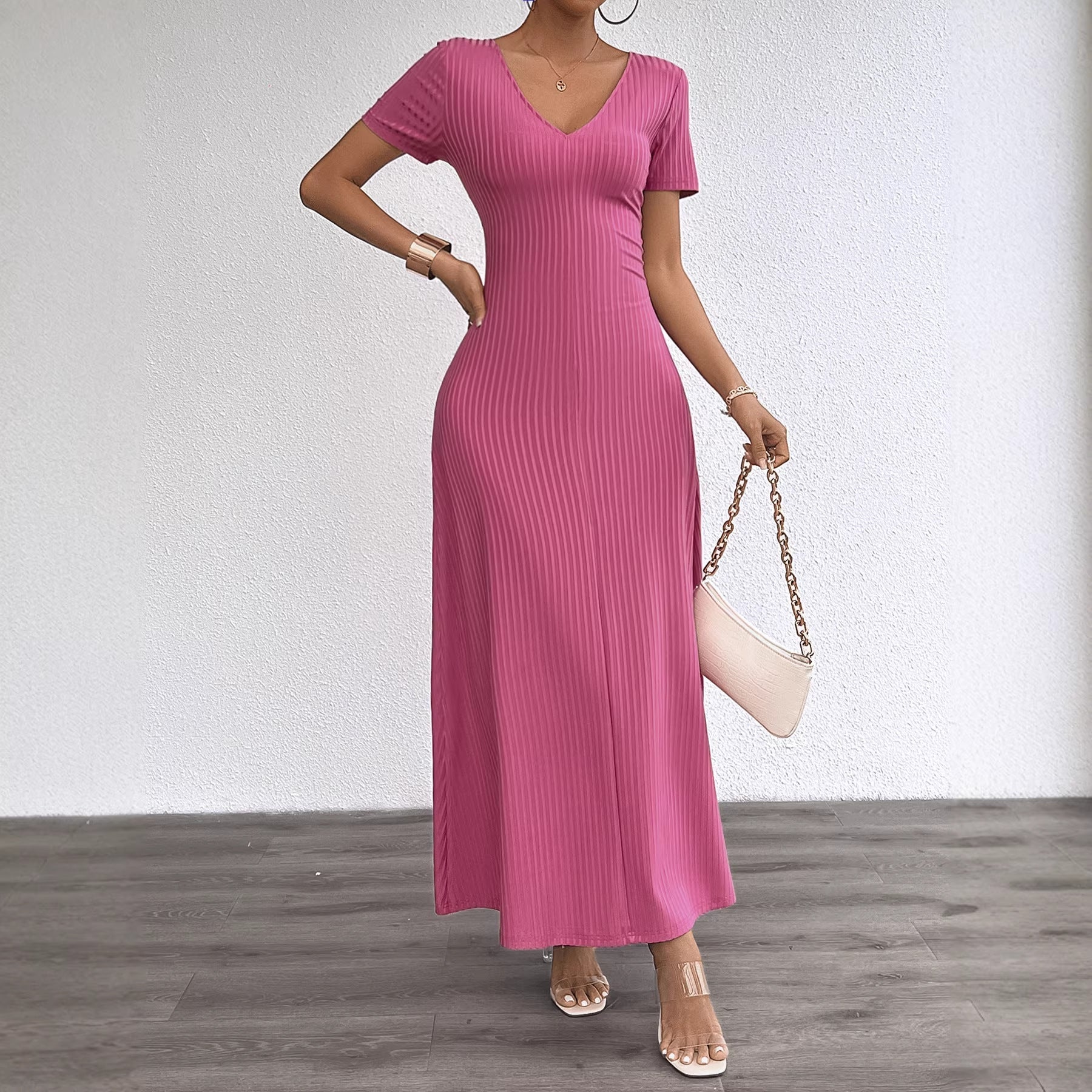 Women Chic Basic Ribbed Dress Artisio