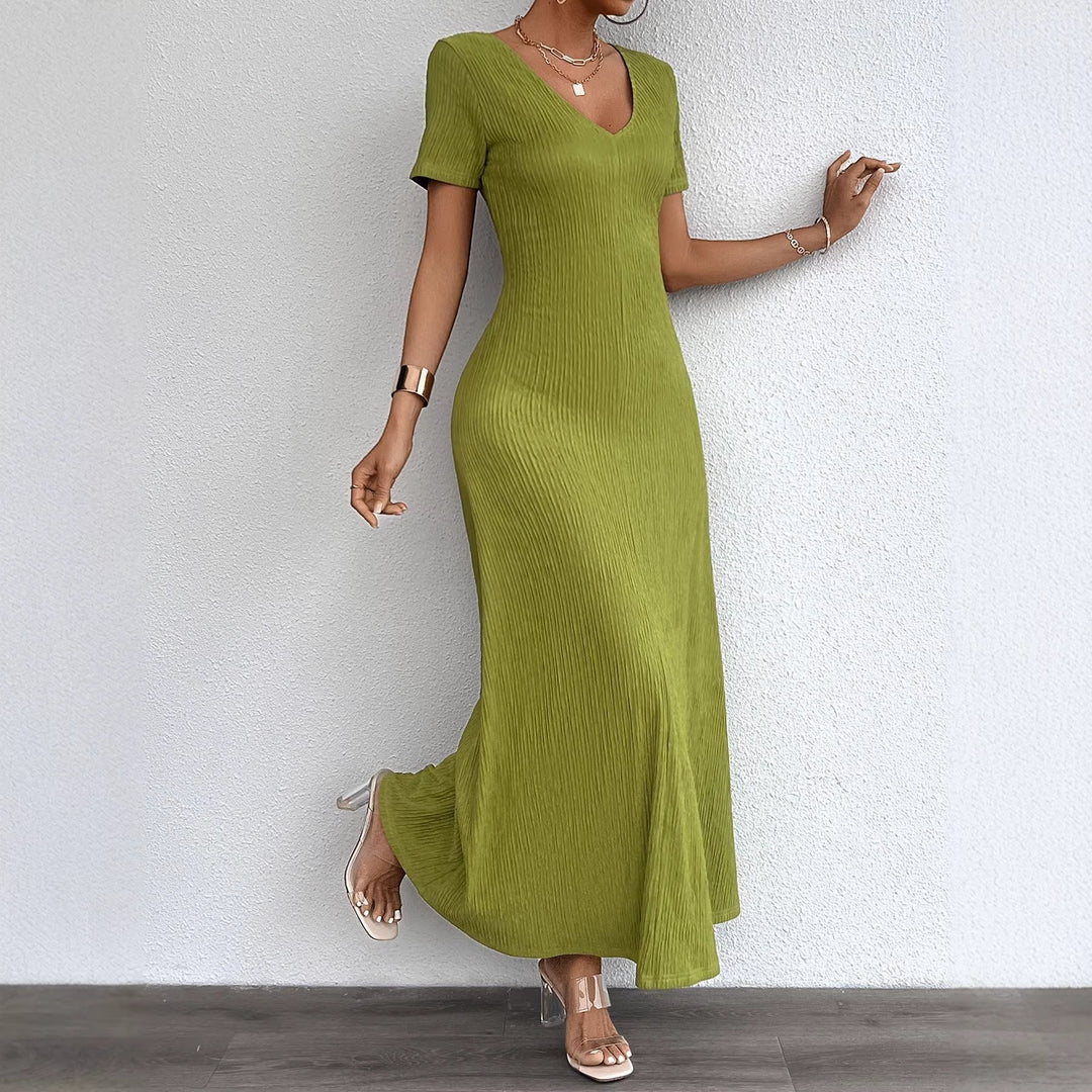 Women Chic Basic Ribbed Dress Artisio