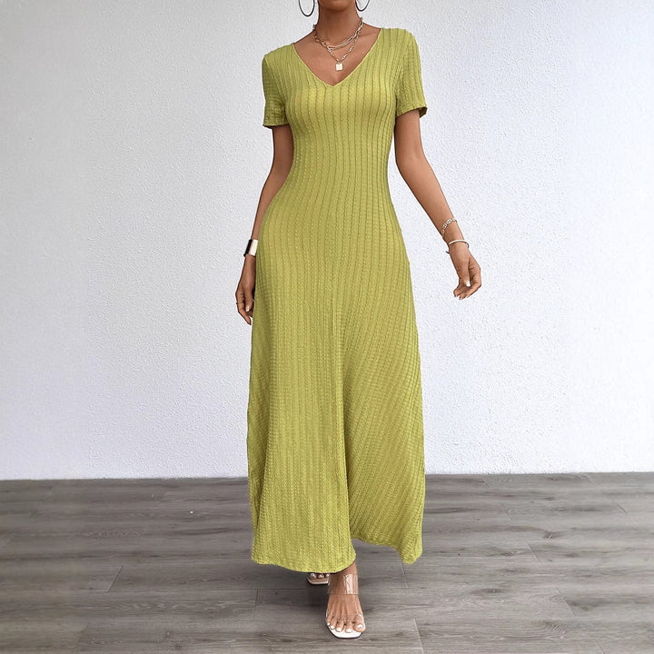 Women Chic Basic Ribbed Dress Artisio