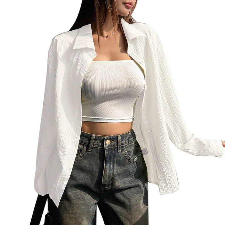 Women Classic Button Down Shirt Artisio