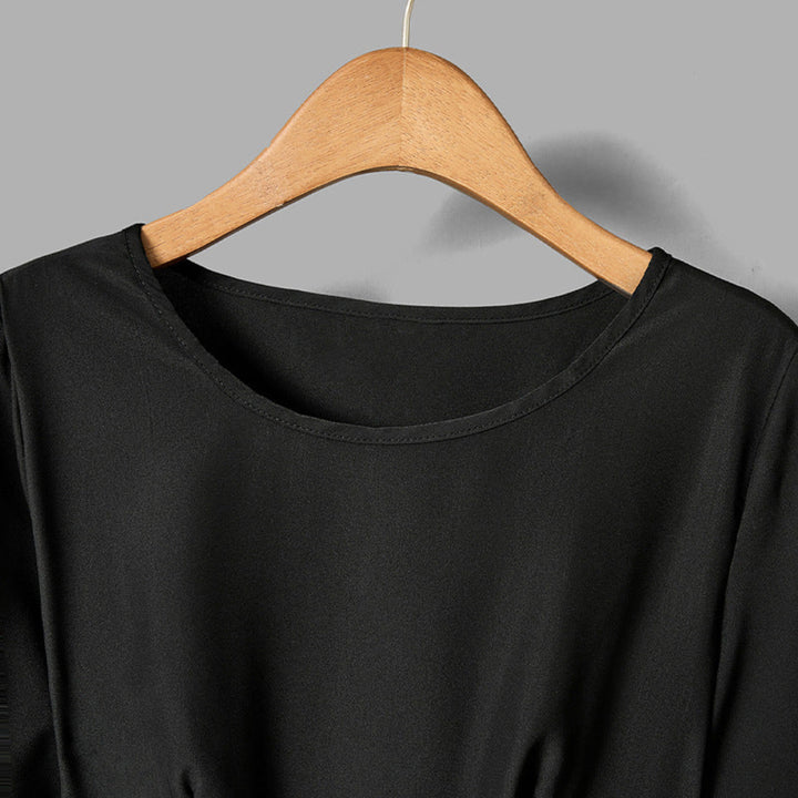 Women Contrast Peplum Top Artisio