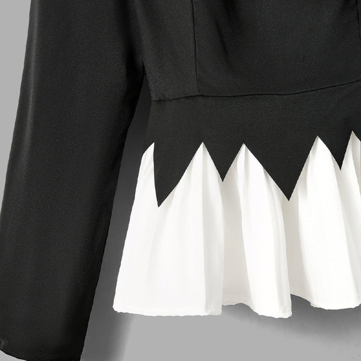 Women Contrast Peplum Top Artisio