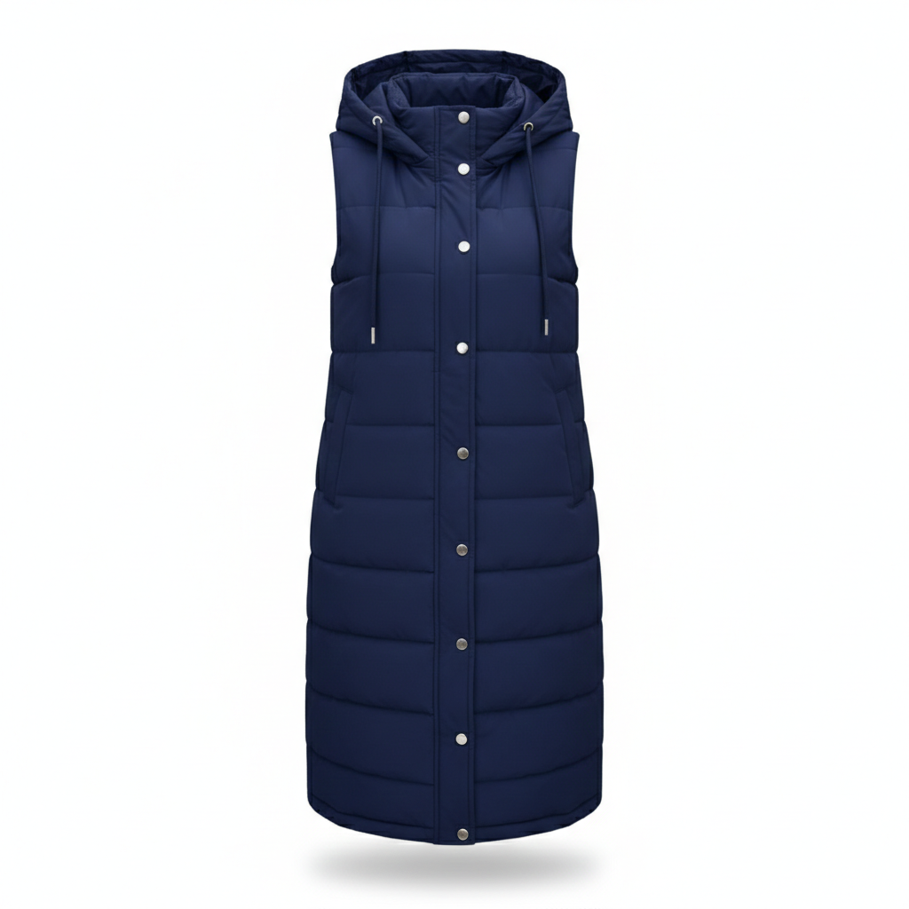 Women Cozy Quilted Hooded Vest Artisio