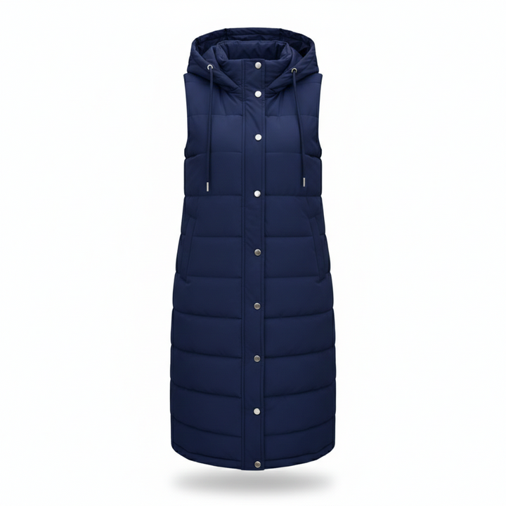 Women Cozy Quilted Hooded Vest Artisio