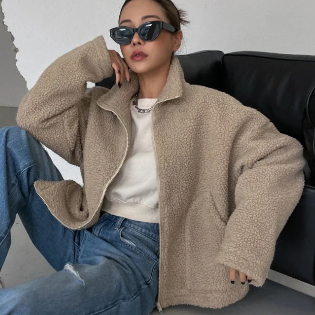 Women Cozy Sherpa Jacket Artisio