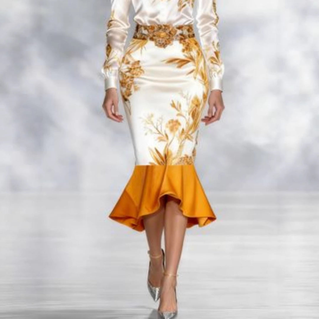 Women Elegant Mermaid Midi Dress Artisio