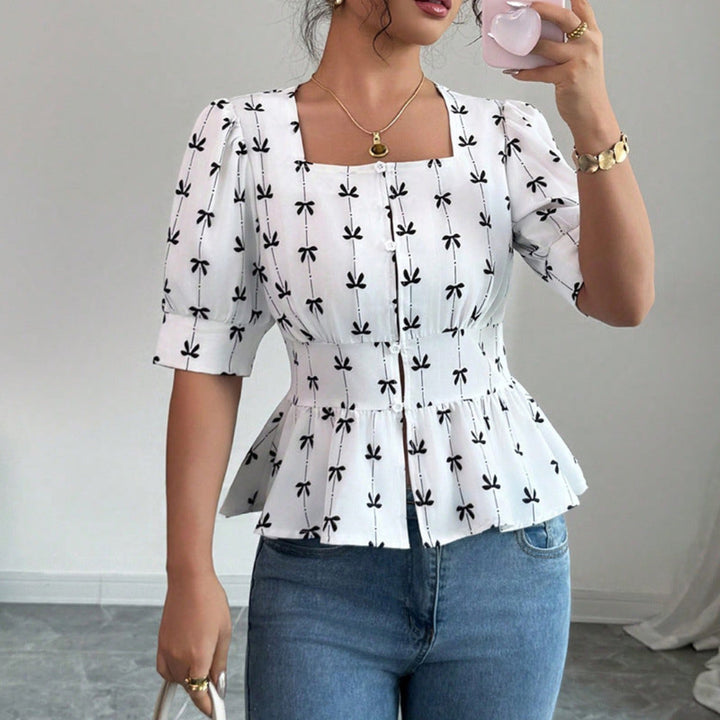 Women Feminine Peplum Blouse Artisio