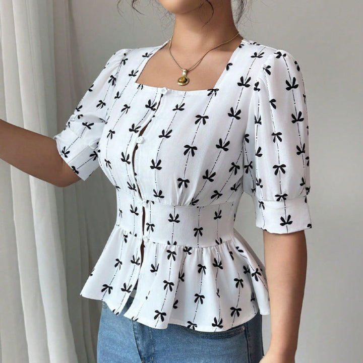 Women Feminine Peplum Blouse Artisio