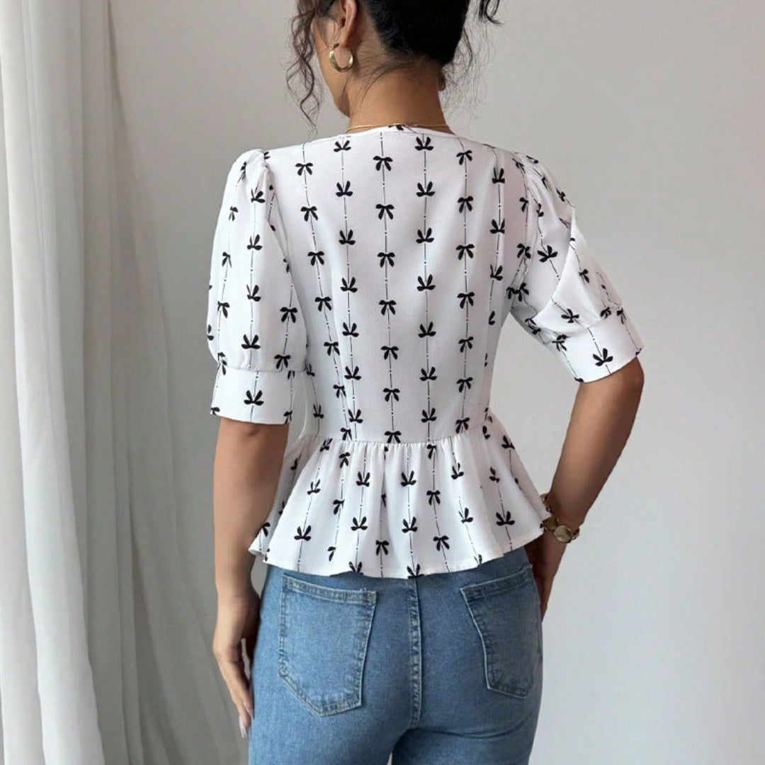 Women Feminine Peplum Blouse Artisio