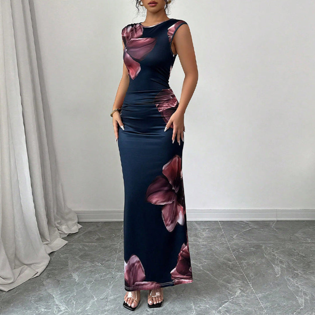 Women Floral Bodycon Maxi Dress Artisio