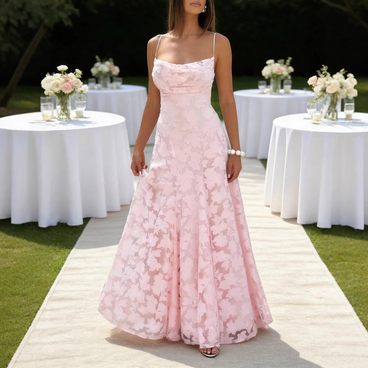 Women Floral Lace Evening Gown Artisio