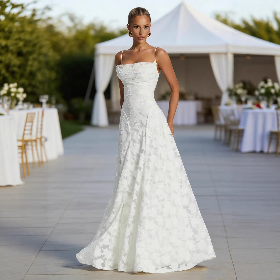 Women Floral Lace Evening Gown Artisio