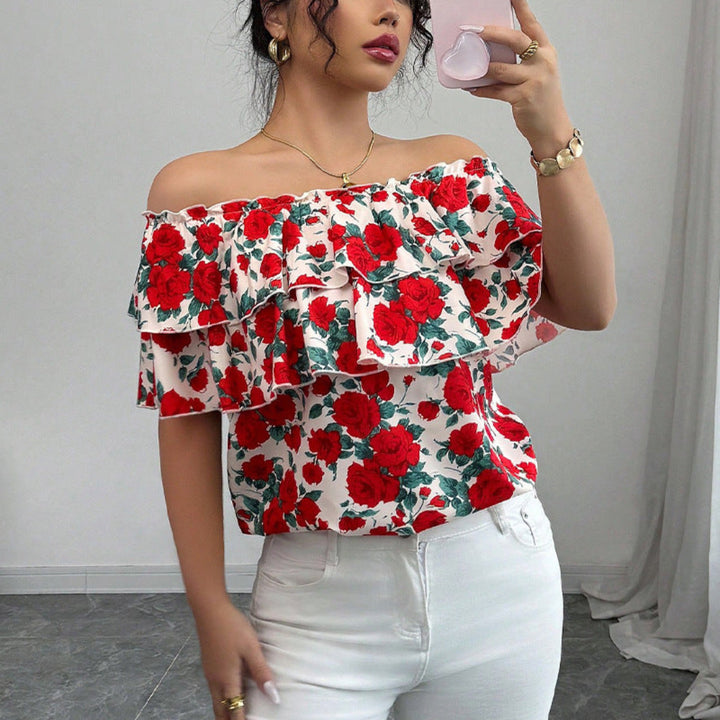 Women Floral Off Shoulder Top Artisio