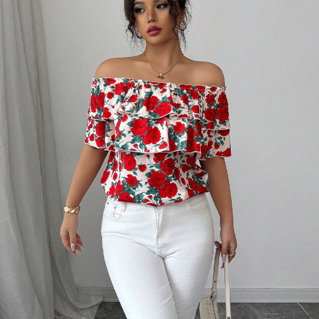 Women Floral Off Shoulder Top Artisio