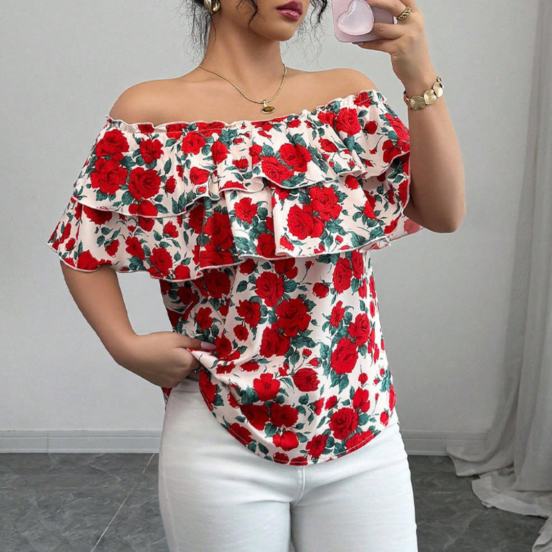 Women Floral Off Shoulder Top Artisio