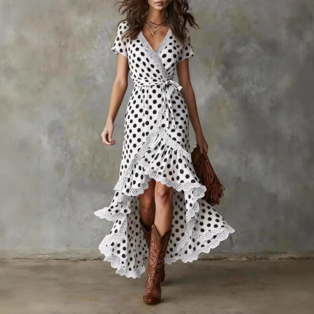 Women High-Low Wrap Dress Artisio