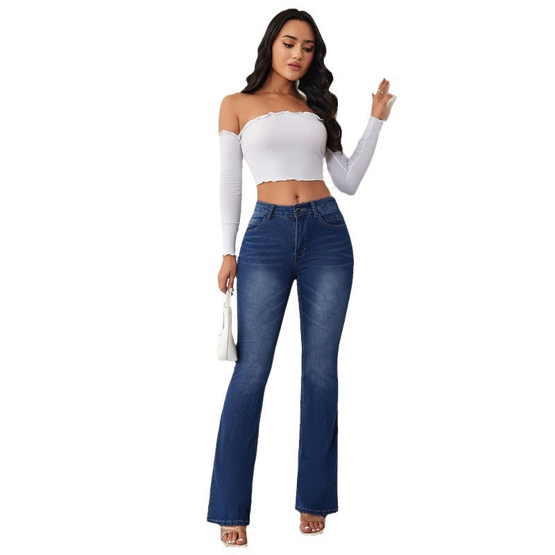 Women High Waist Flared Jeans Artisio