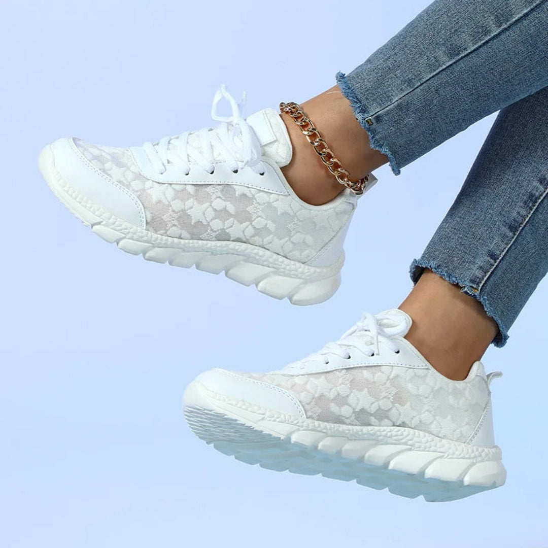 Women Lace Mesh Chunky Sneakers Artisio
