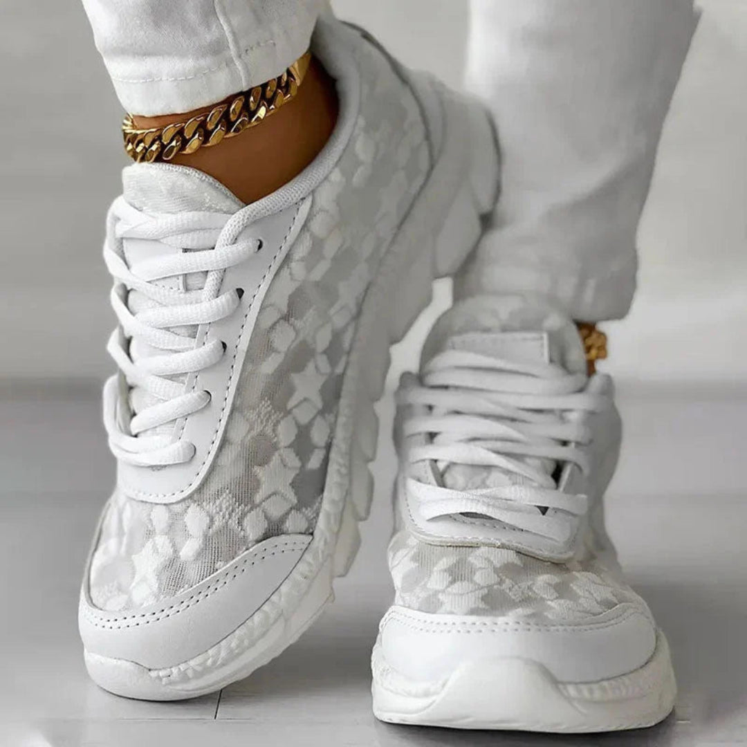 Women Lace Mesh Chunky Sneakers Artisio