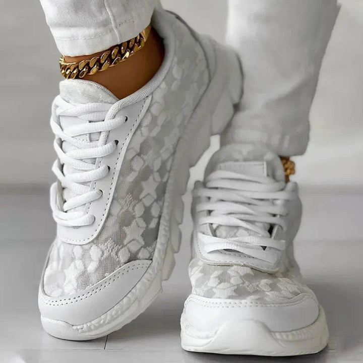 Women Lace Mesh Chunky Sneakers Artisio