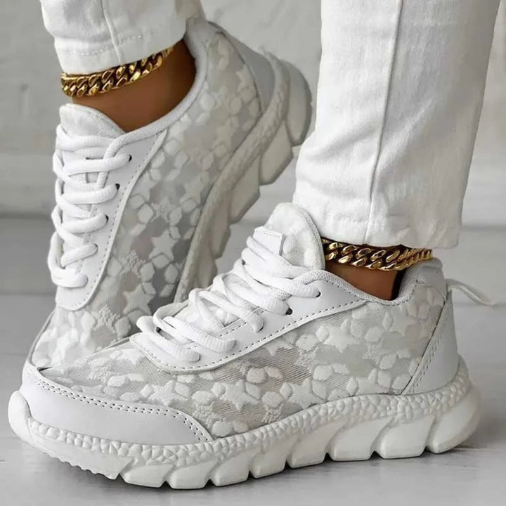 Women Lace Mesh Chunky Sneakers Artisio