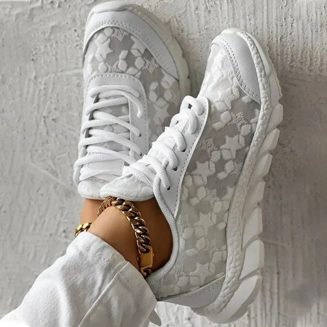 Women Lace Mesh Chunky Sneakers Artisio