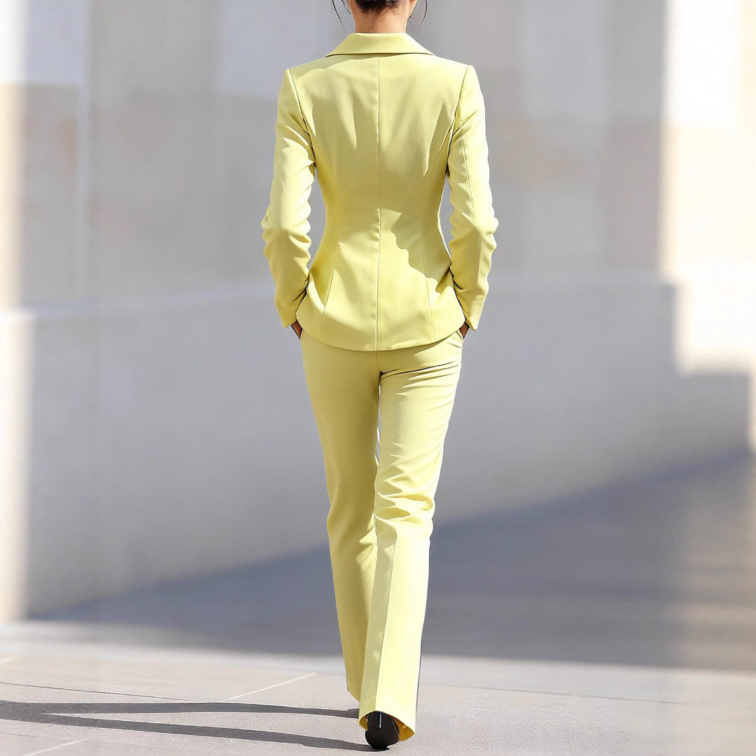 Women Lemon Tailored Suit Set Artisio