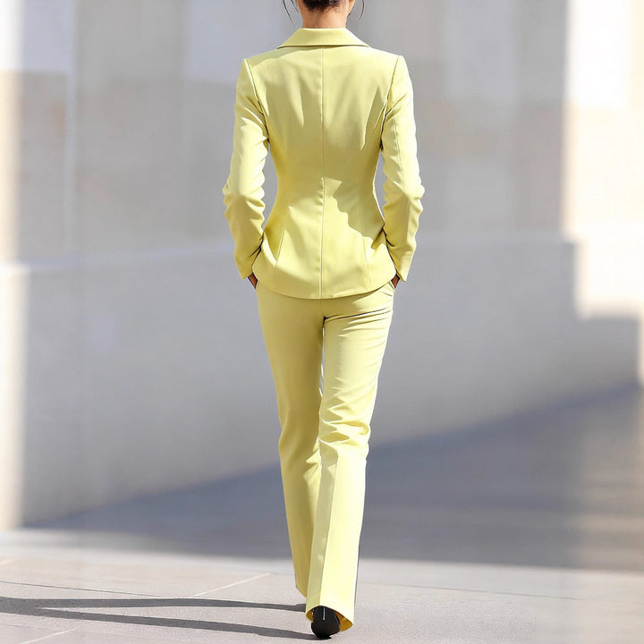 Women Lemon Tailored Suit Set Artisio