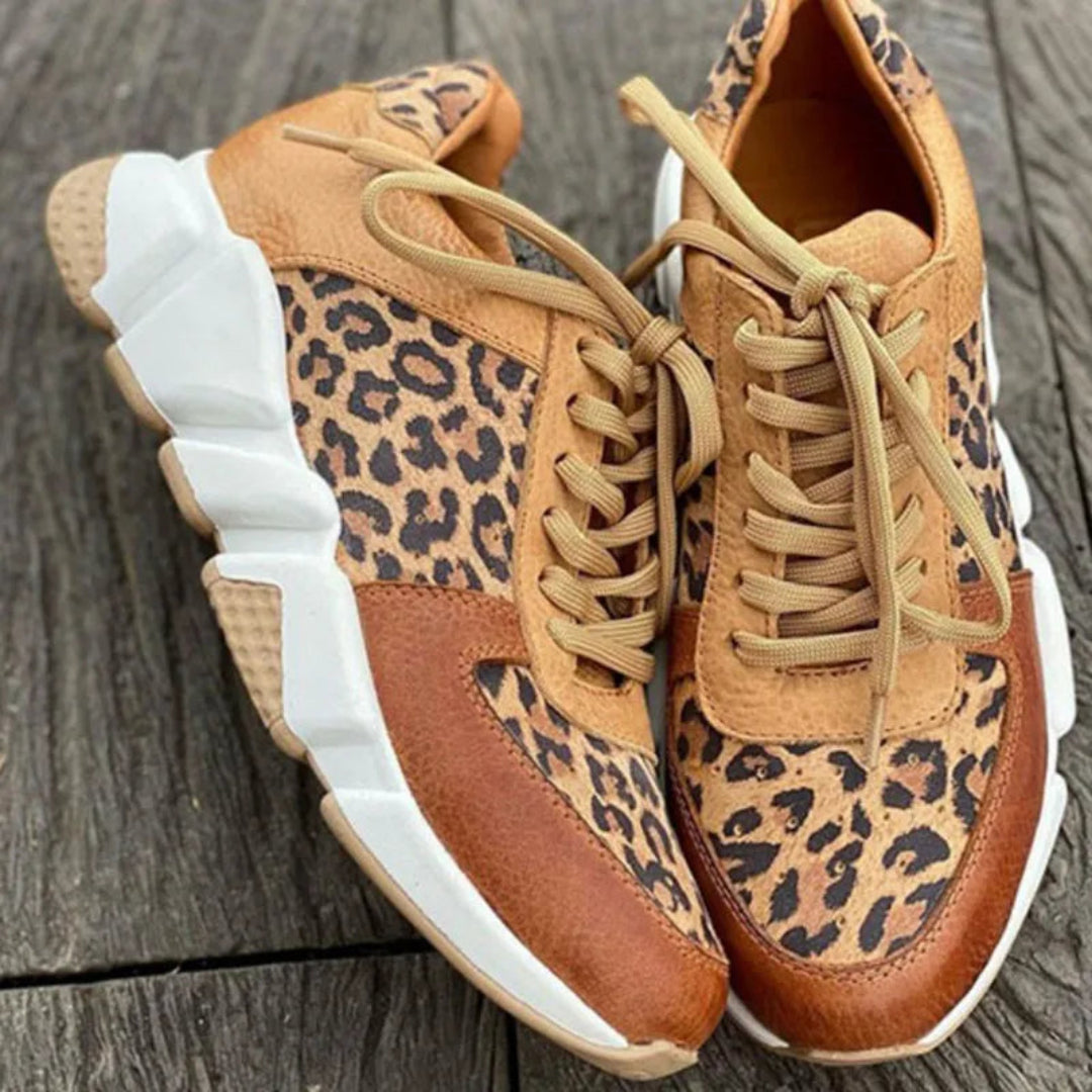 Women Leopard Chic Casual Sneakers Artisio