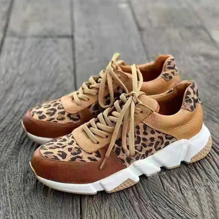 Women Leopard Chic Casual Sneakers Artisio
