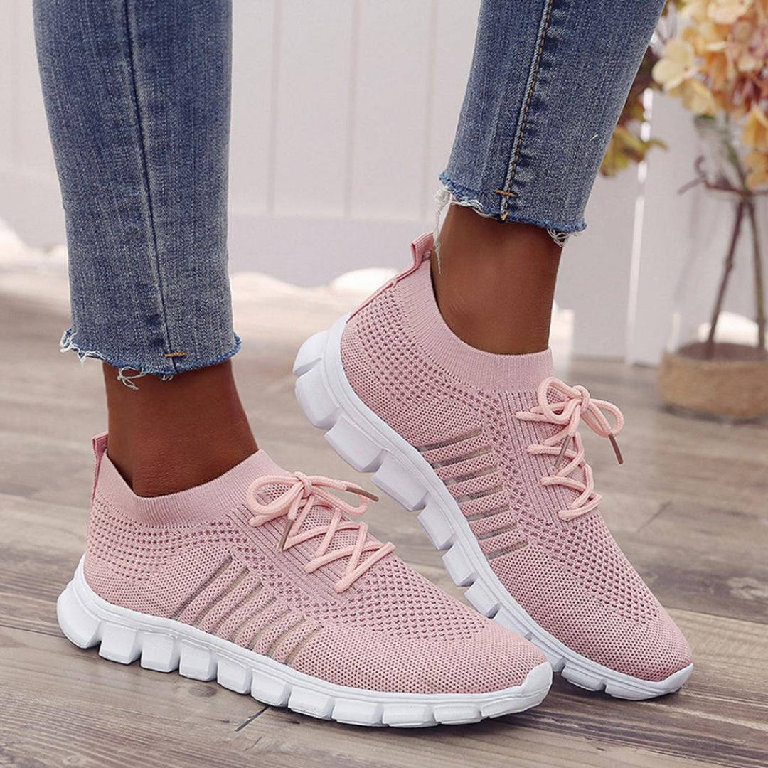 Women Lightweight Lace Up Sneakers Artisio