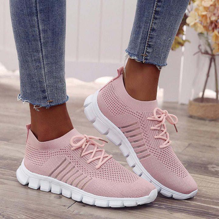 Women Lightweight Lace Up Sneakers Artisio