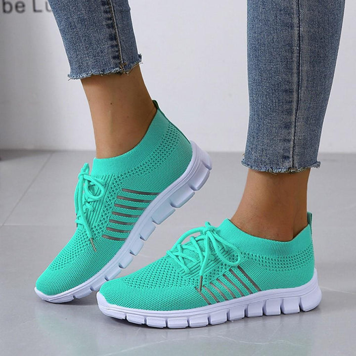 Women Lightweight Lace Up Sneakers Artisio