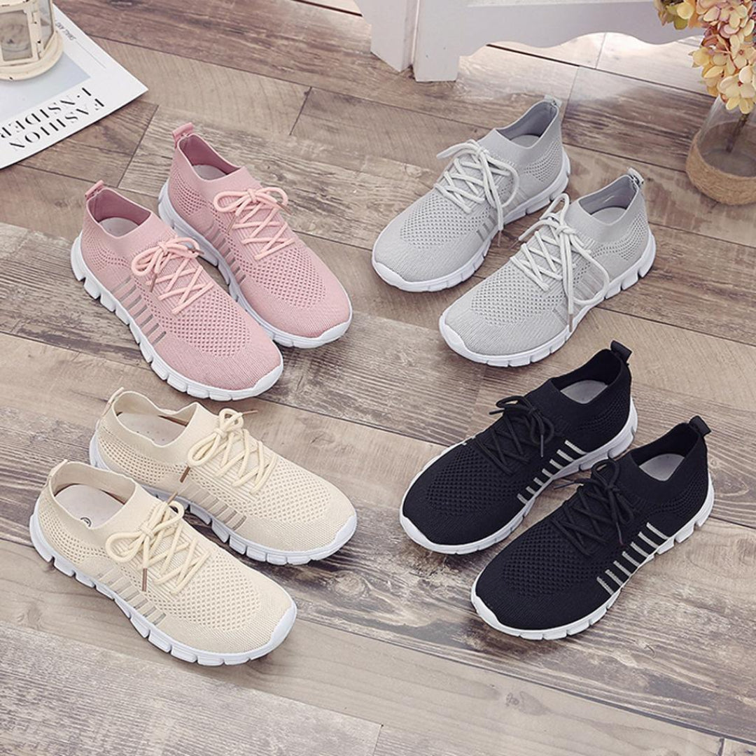 Women Lightweight Lace Up Sneakers Artisio