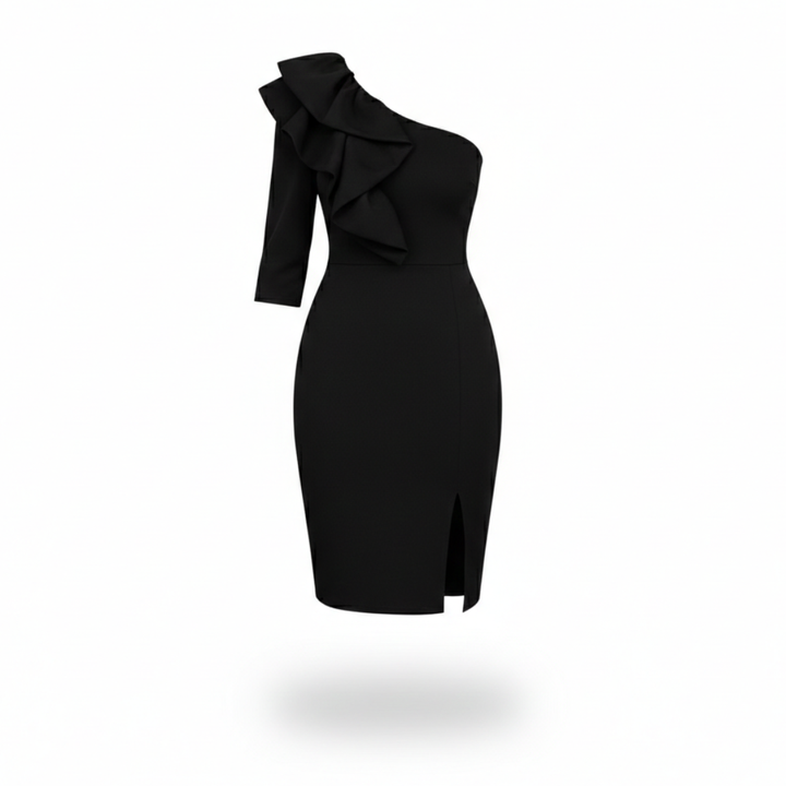 Women One Shoulder Midi Dress Artisio