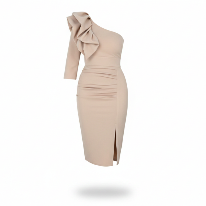 Women One Shoulder Midi Dress Artisio