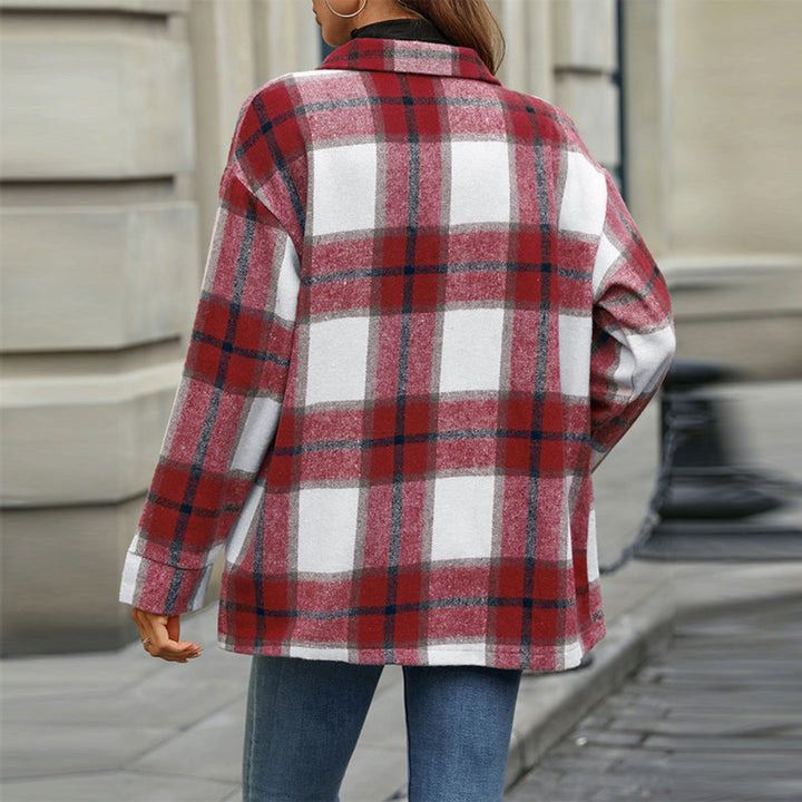 Women Overshirt Plaid Jacket Artisio
