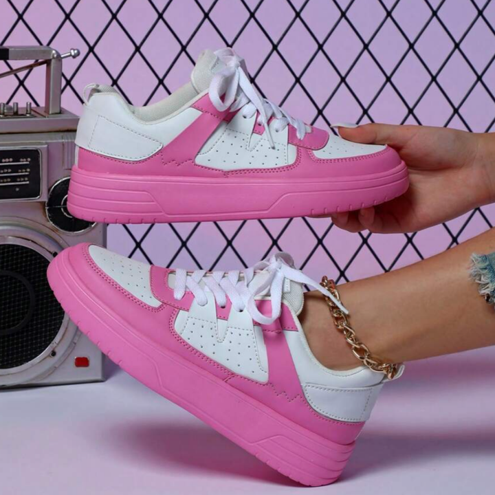 Women Pastel Color Block Sneakers Artisio