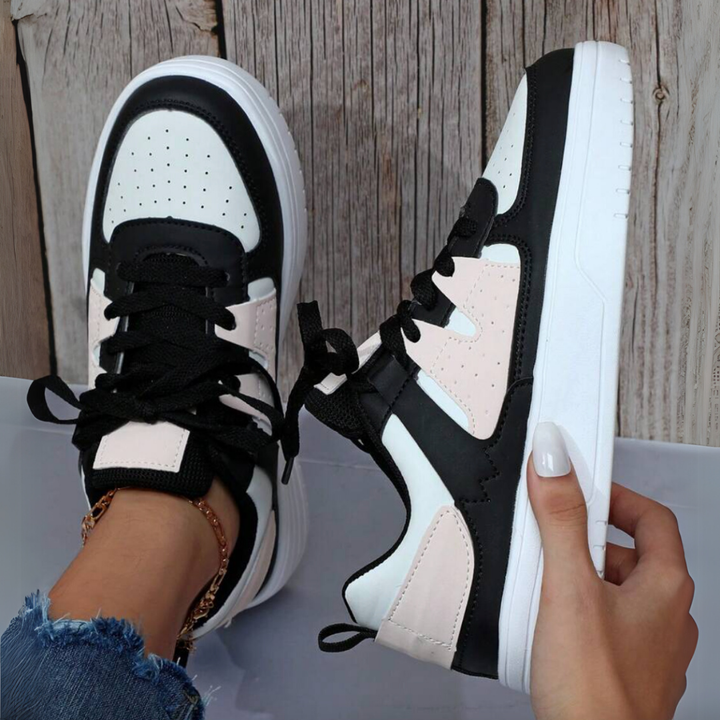 Women Pastel Color Block Sneakers Artisio