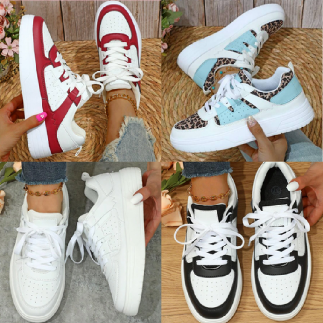 Women Pastel Color Block Sneakers Artisio