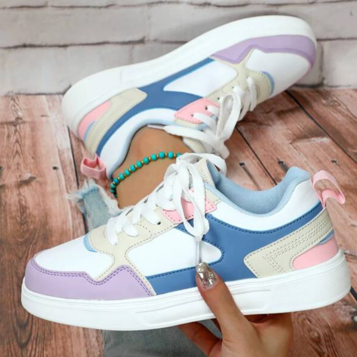 Women Pastel Color Block Sneakers Artisio