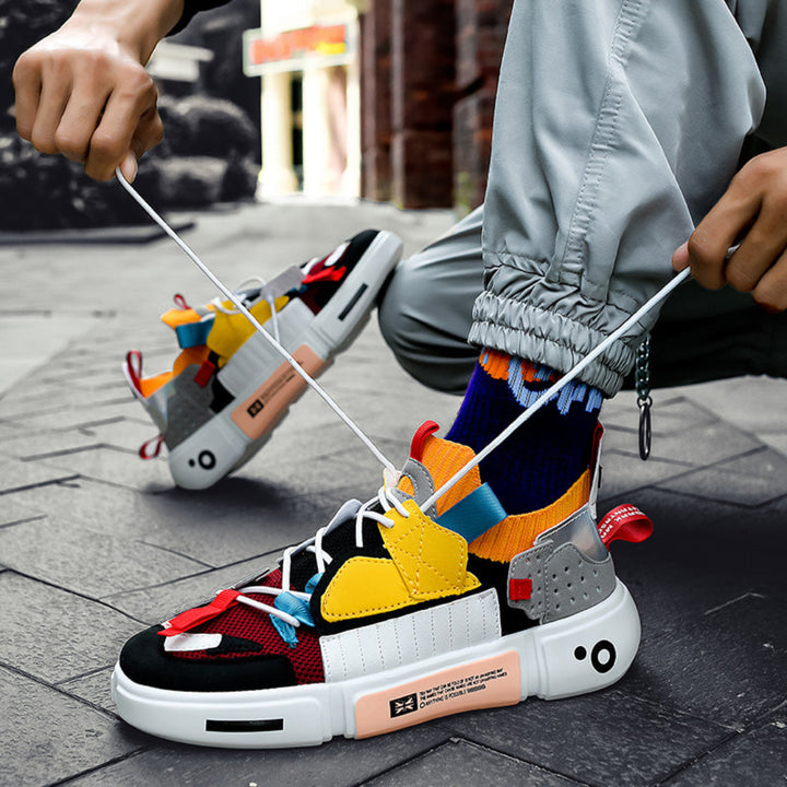 Women Patchwork Street Style Sneakers Artisio