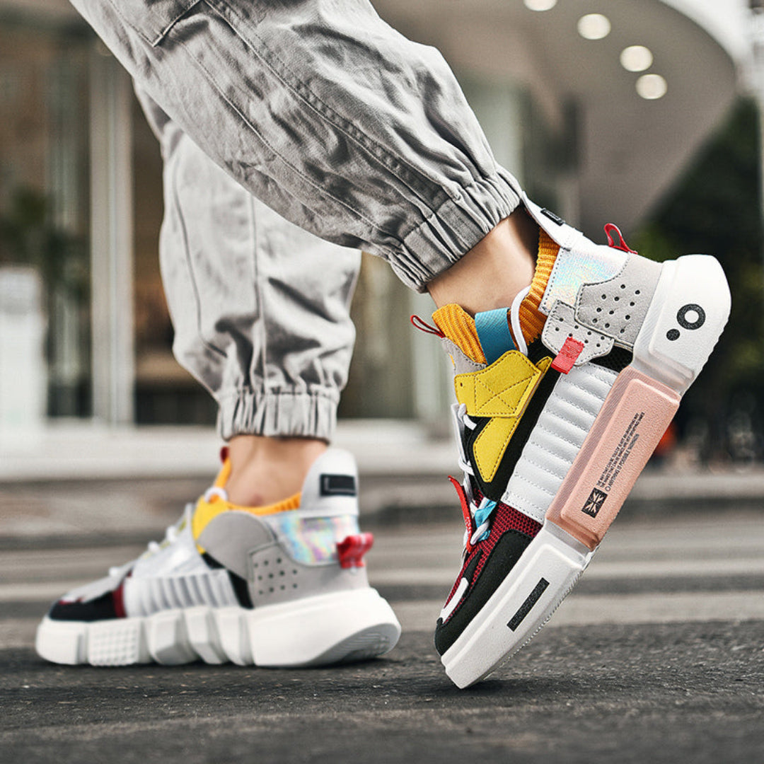 Women Patchwork Street Style Sneakers Artisio